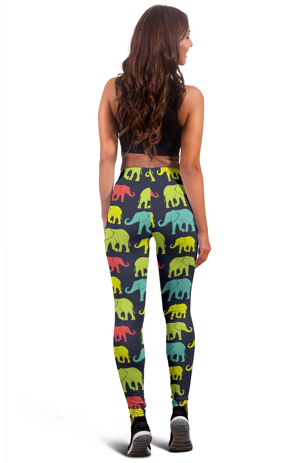 Elephant Neon Color Print Pattern Women Leggings