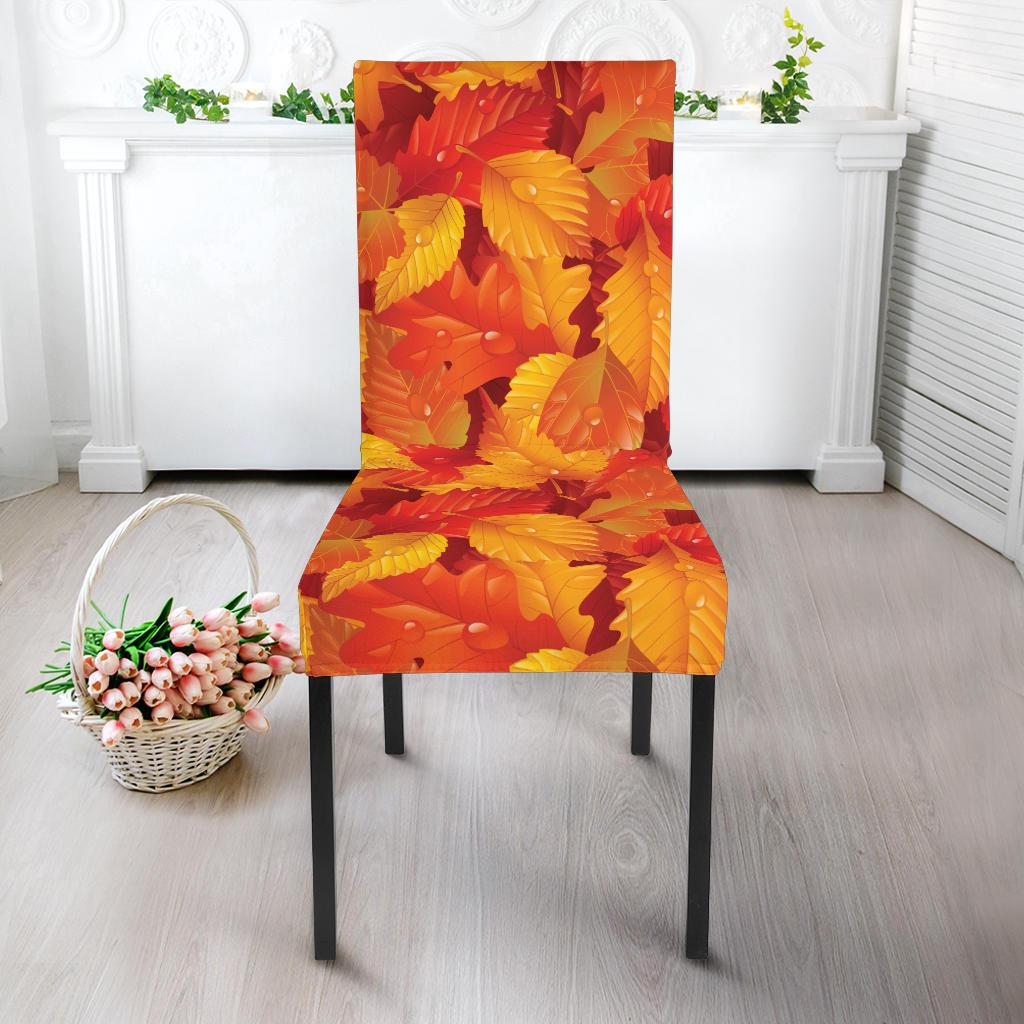Elm Leave Autum Print Pattern Dinning Chair Slipper-JTAMIGO.COM