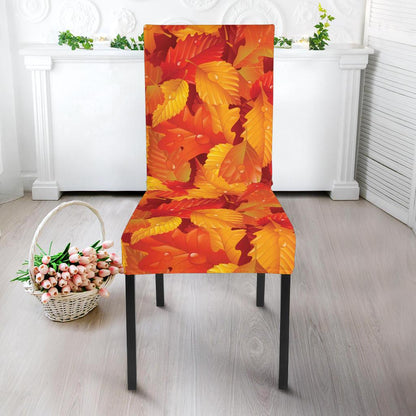 Elm Leave Autum Print Pattern Dinning Chair Slipper-JTAMIGO.COM