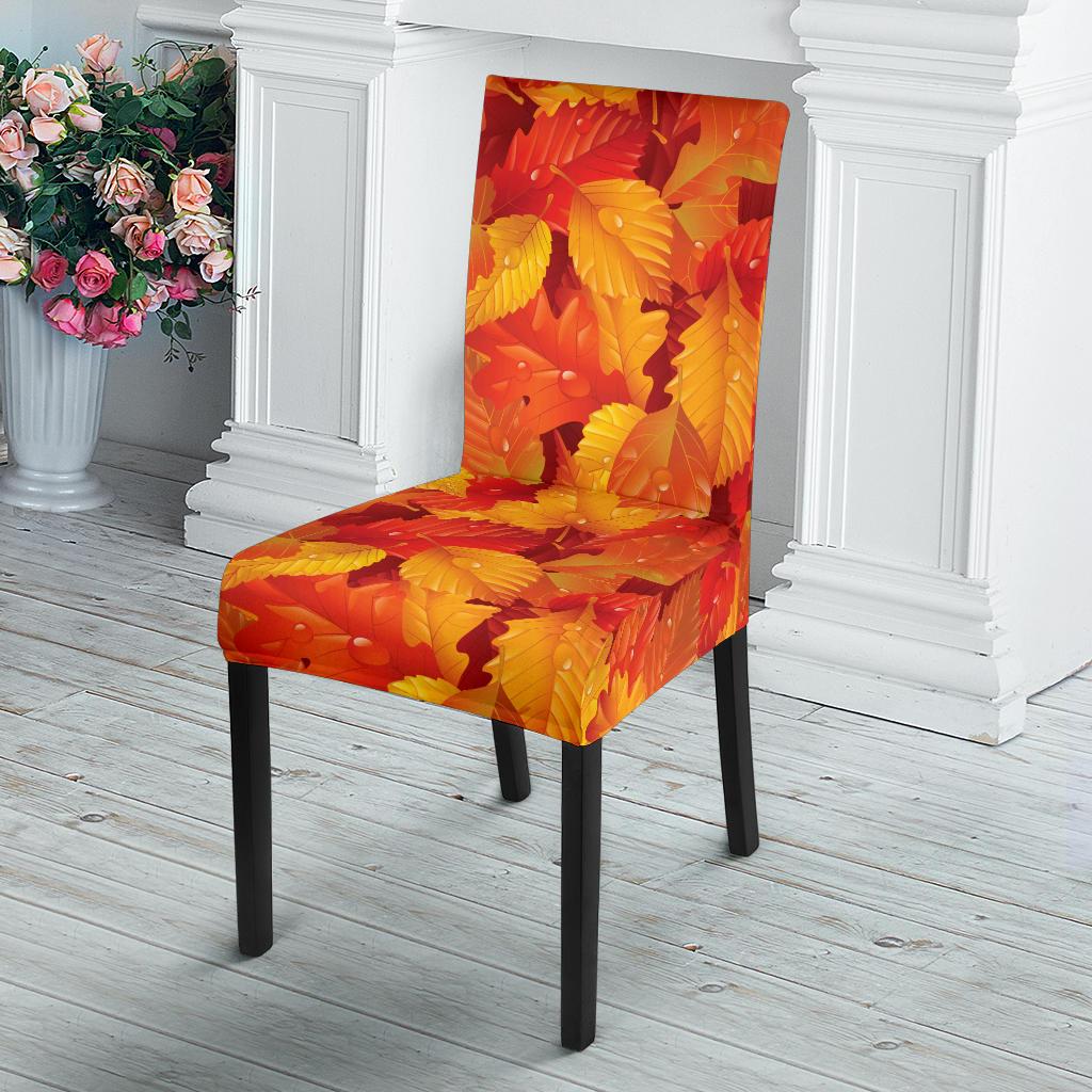 Elm Leave Autum Print Pattern Dinning Chair Slipper-JTAMIGO.COM
