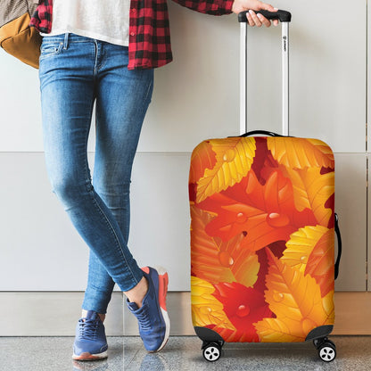 Elm Leave Autum Print Pattern Luggage Cover Protector