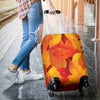 Elm Leave Autum Print Pattern Luggage Cover Protector