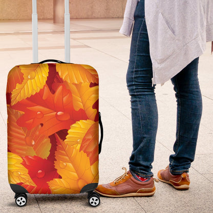 Elm Leave Autum Print Pattern Luggage Cover Protector