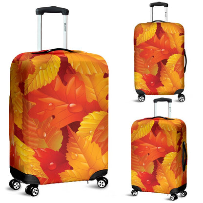 Elm Leave Autum Print Pattern Luggage Cover Protector