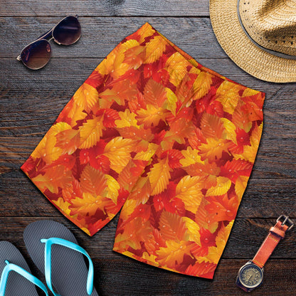 Elm Leave Autum Print Pattern Mens Shorts-JTAMIGO.COM