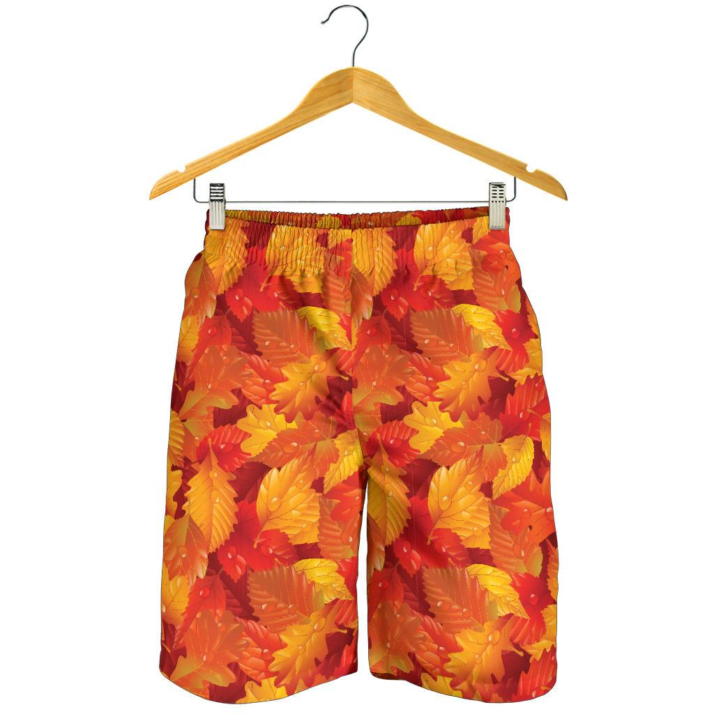 Elm Leave Autum Print Pattern Mens Shorts-JTAMIGO.COM
