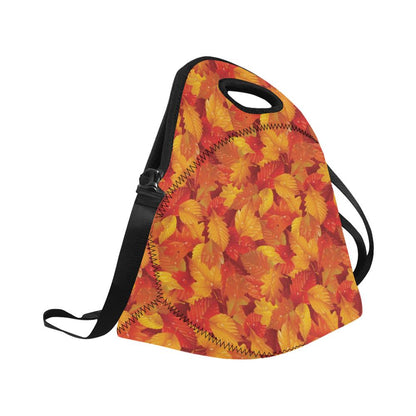 Elm Leave Autum Print Pattern Neoprene Lunch Bag (Model 1669)(Large)-JTAMIGO.COM