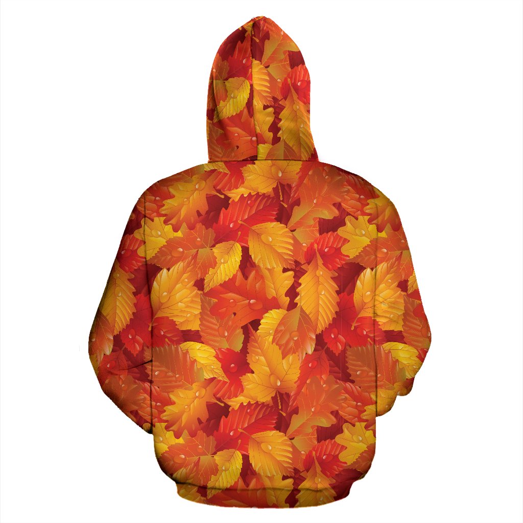 Elm Leave Autum Print Pattern Pullover Hoodie