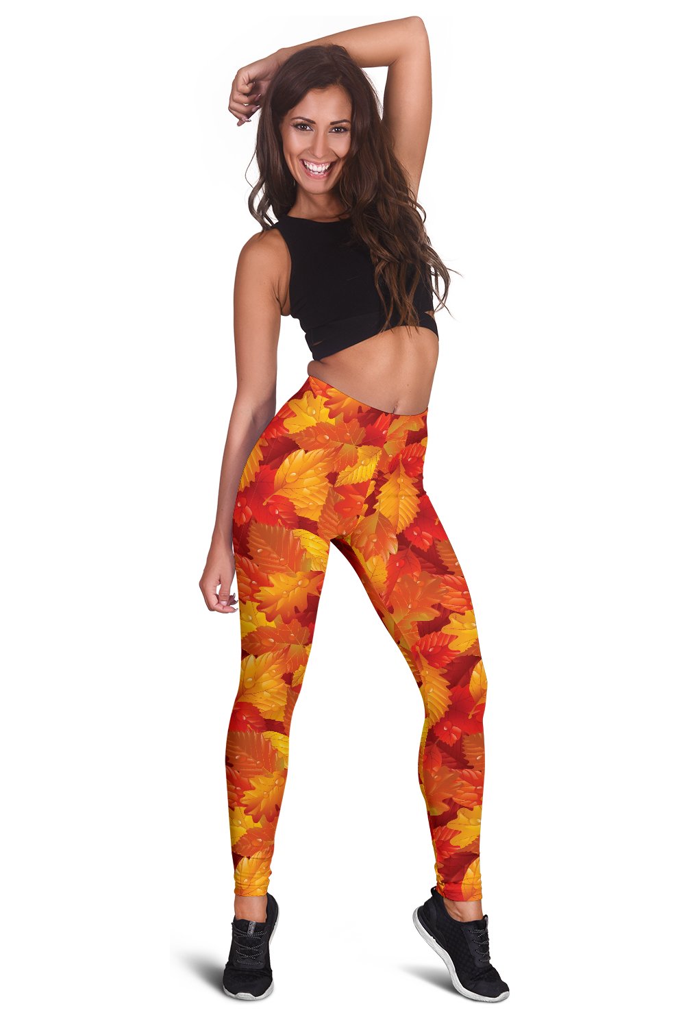 Elm Leave Autumn Print Pattern Women Leggings