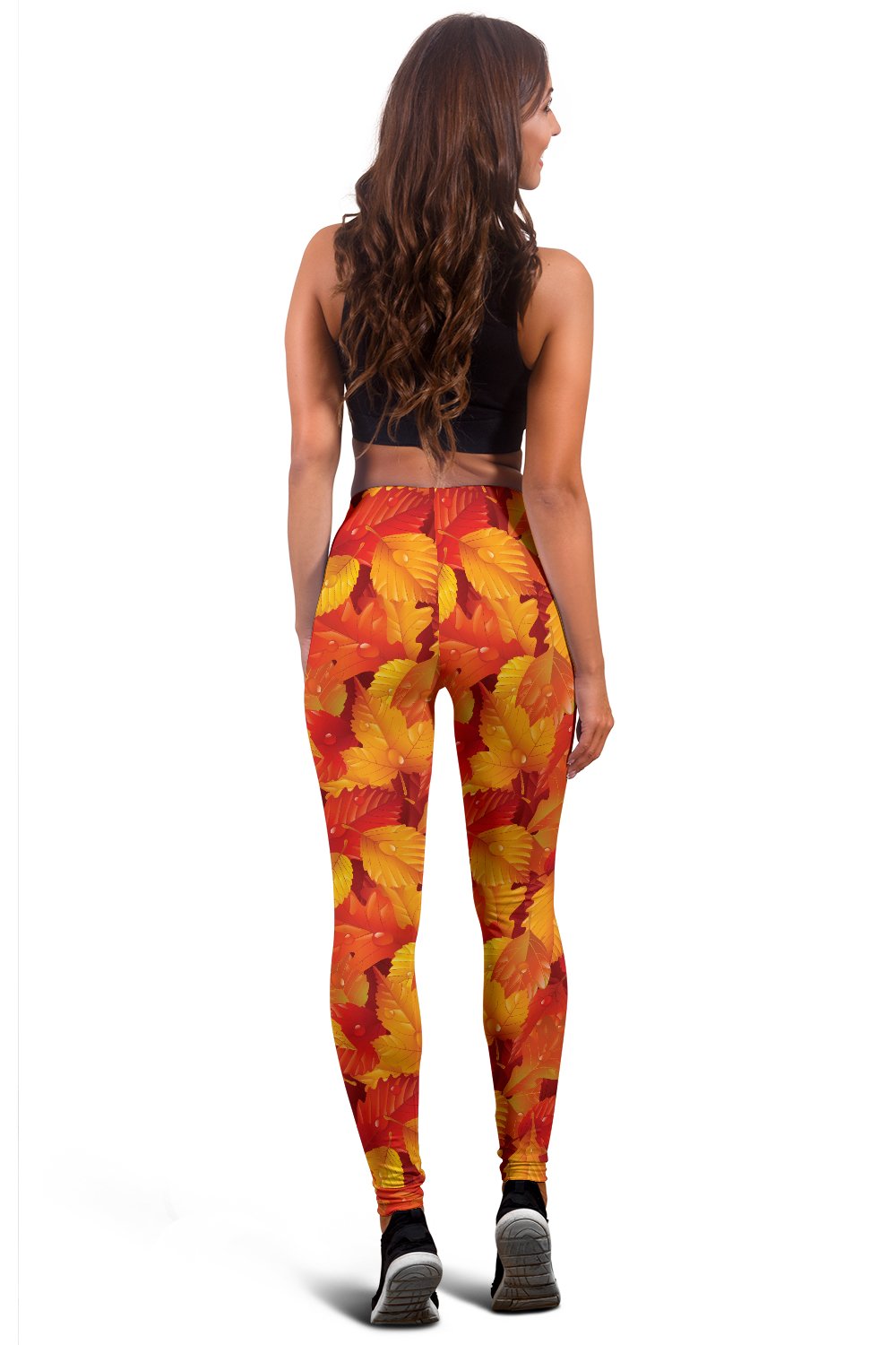 Elm Leave Autumn Print Pattern Women Leggings