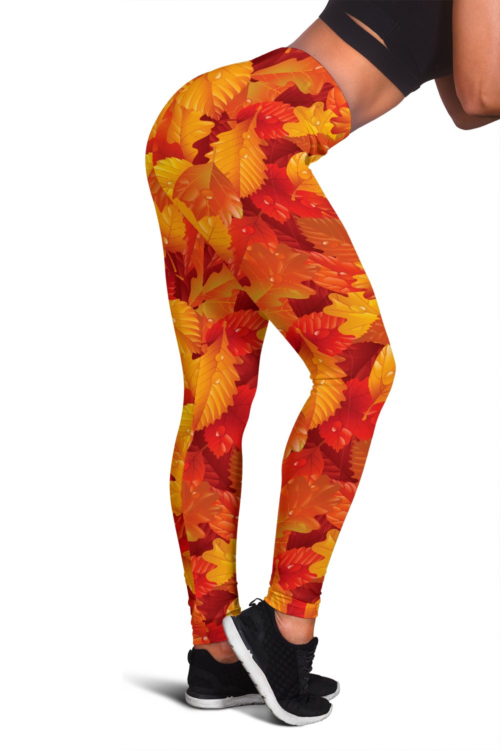 Elm Leave Autumn Print Pattern Women Leggings