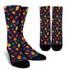 Elm Leave Colorful Print Pattern Crew Socks