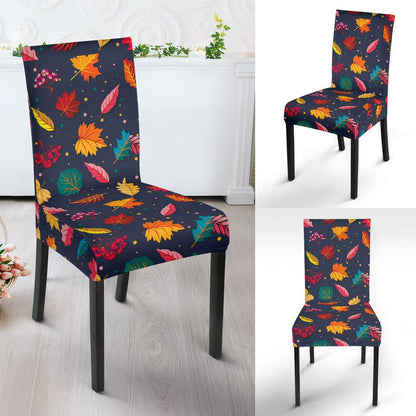 Elm Leave Colorful Print Pattern Dinning Chair Slipper-JTAMIGO.COM