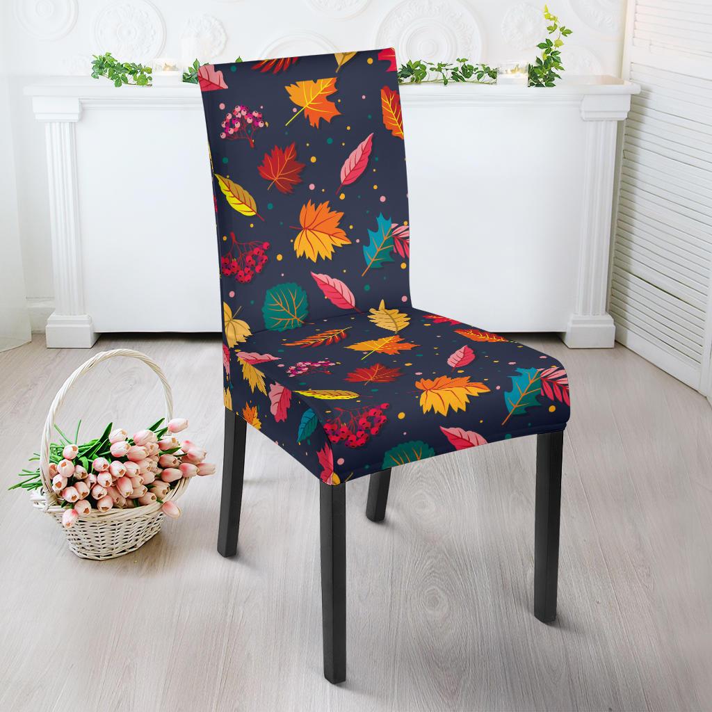 Elm Leave Colorful Print Pattern Dinning Chair Slipper-JTAMIGO.COM
