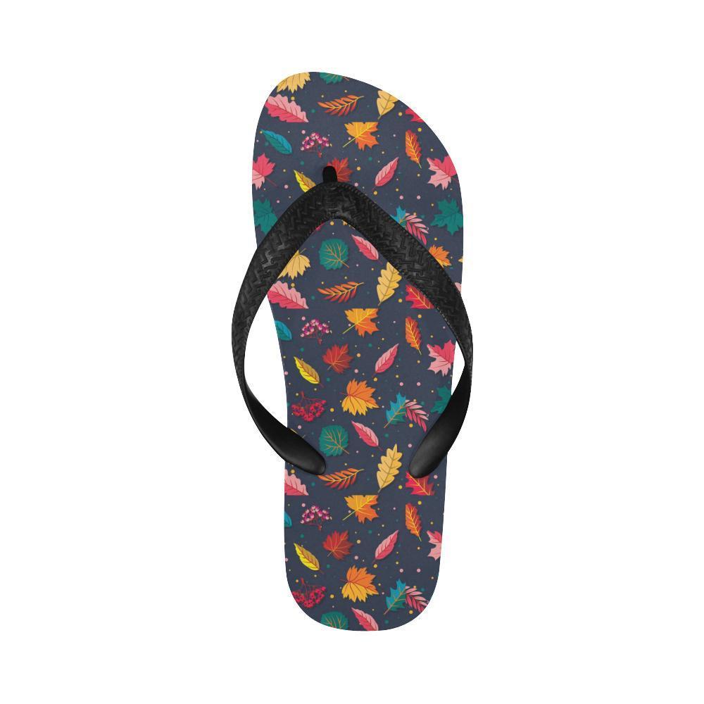 Elm Leave Colorful Print Pattern Flip Flops-JTAMIGO.COM