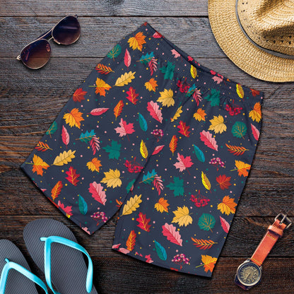 Elm Leave Colorful Print Pattern Mens Shorts-JTAMIGO.COM