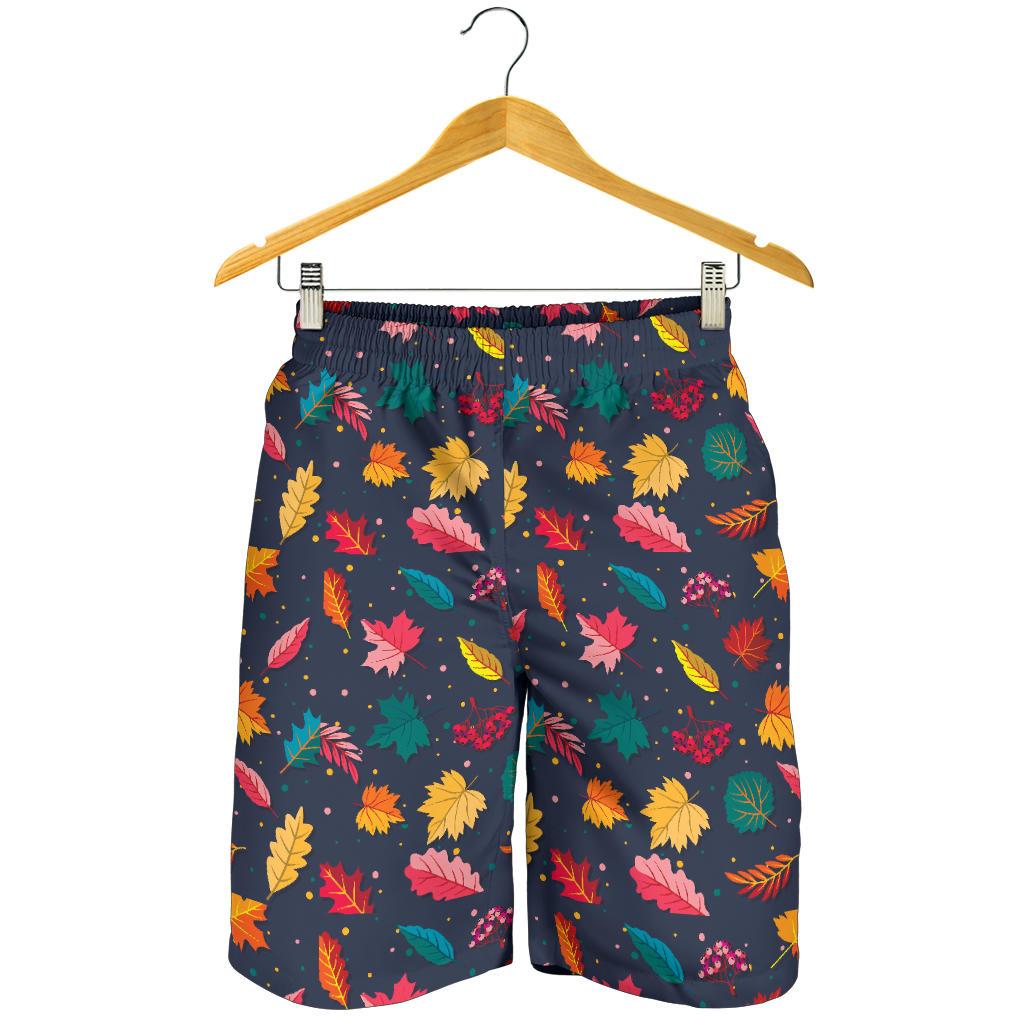 Elm Leave Colorful Print Pattern Mens Shorts-JTAMIGO.COM
