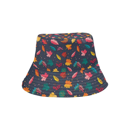Elm Leave Colorful Print Pattern Unisex Bucket Hat