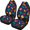 Elm Leave Colorful Print Pattern Universal Fit Car Seat Covers