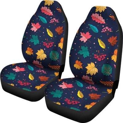 Elm Leave Colorful Print Pattern Universal Fit Car Seat Covers