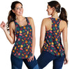 Elm Leave Colorful Print Pattern Women Racerback Tank Top