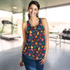 Elm Leave Colorful Print Pattern Women Racerback Tank Top