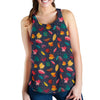 Elm Leave Colorful Print Pattern Women Racerback Tank Top