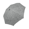 Elm Leave Grey Print Pattern Automatic Foldable Umbrella