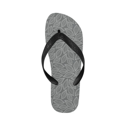 Elm Leave Grey Print Pattern Flip Flops-JTAMIGO.COM