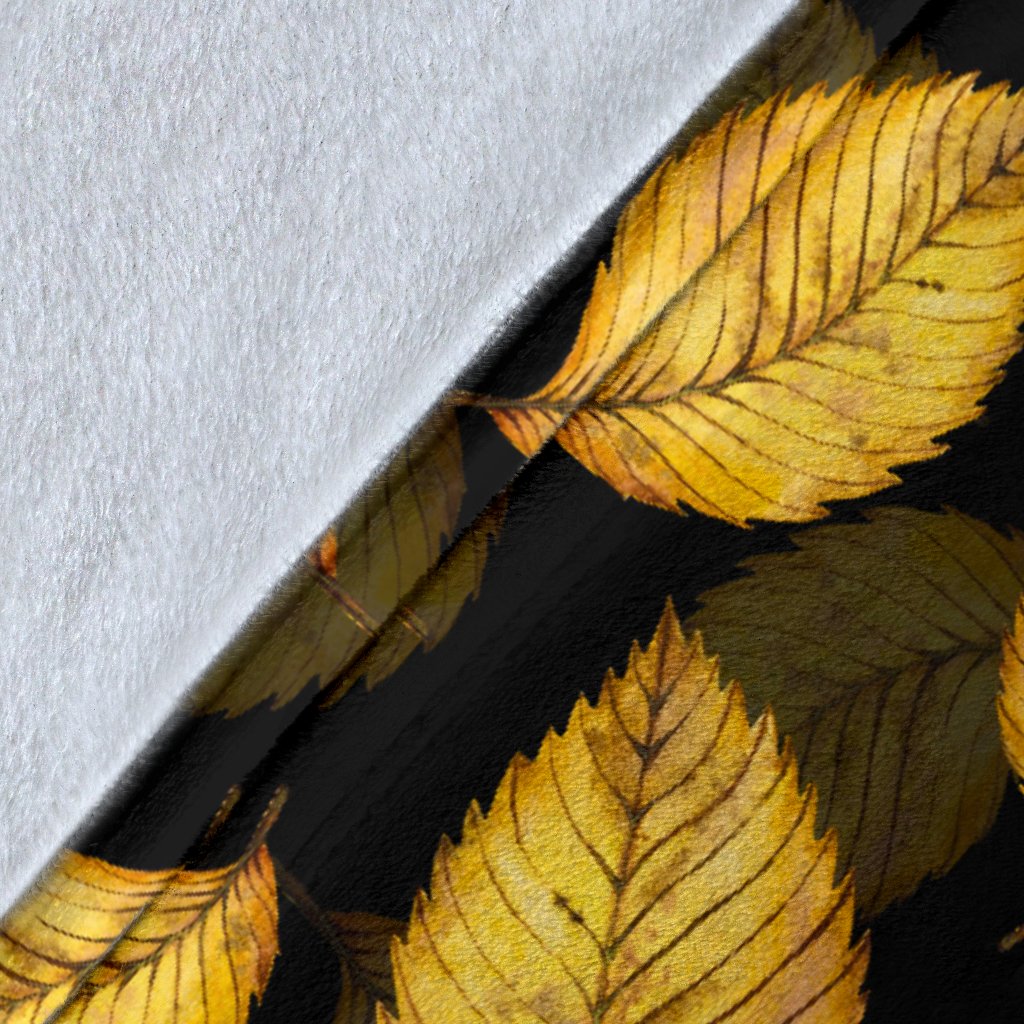 Elm Leave Summer Print Pattern Fleece Blanket
