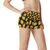 Elm Leave Summer Print Pattern High Waisted Spandex Shorts-JTAMIGO.COM