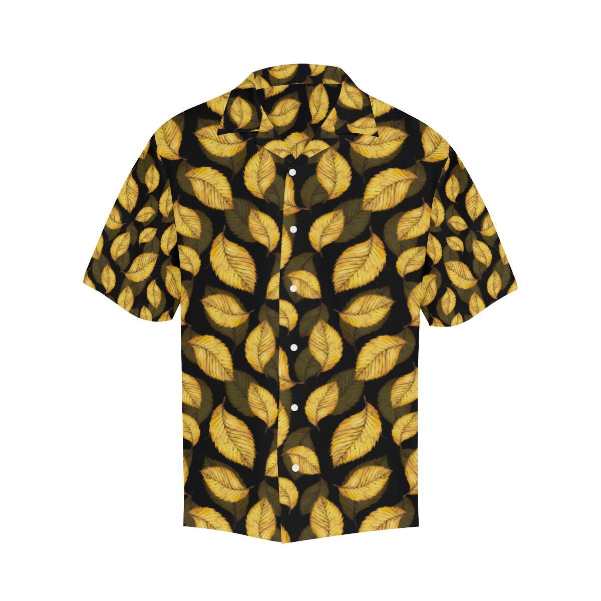 Elm Leave Summer Print Pattern Men Aloha Hawaiian Shirt