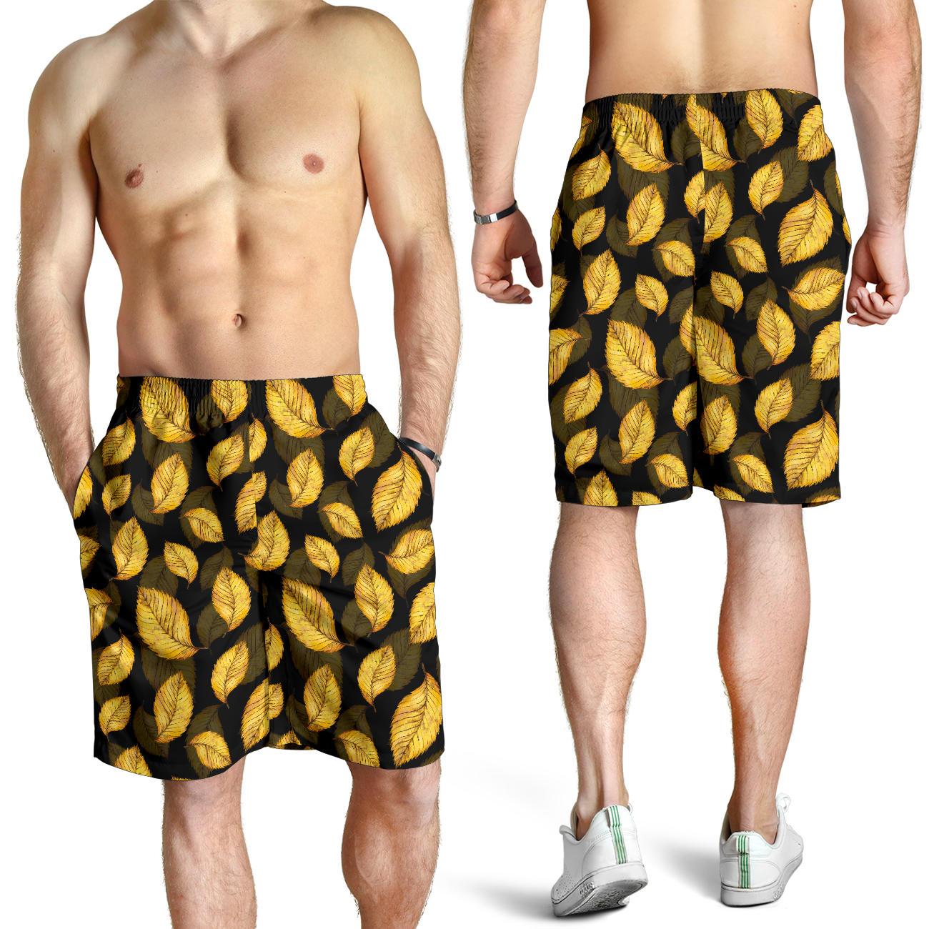Elm Leave Summer Print Pattern Mens Shorts-JTAMIGO.COM
