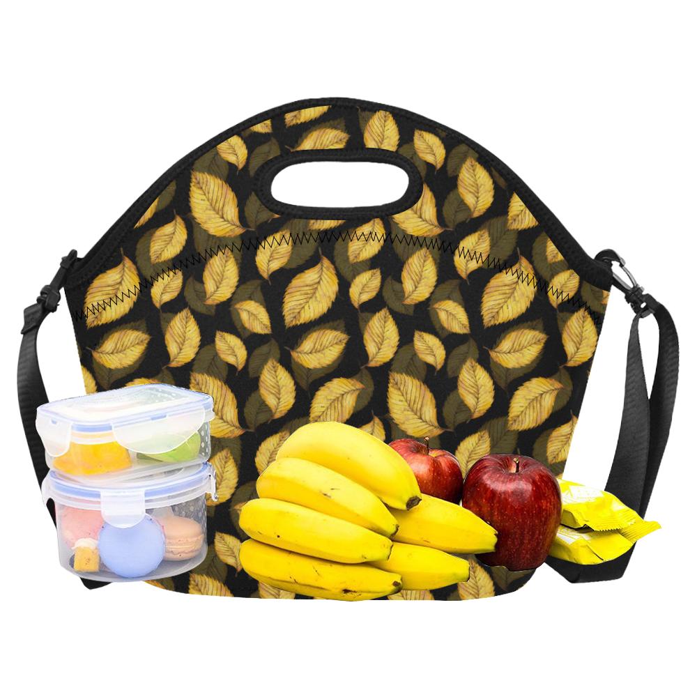 Elm Leave Summer Print Pattern Neoprene Lunch Bag (Model 1669)(Large)-JTAMIGO.COM