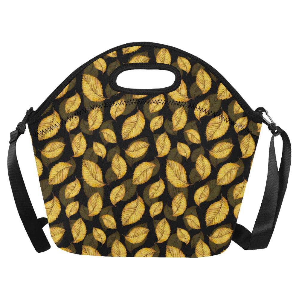 Elm Leave Summer Print Pattern Neoprene Lunch Bag (Model 1669)(Large)-JTAMIGO.COM