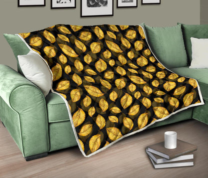 Elm Leave Summer Print Pattern Premium Quilt-JTAMIGO.COM
