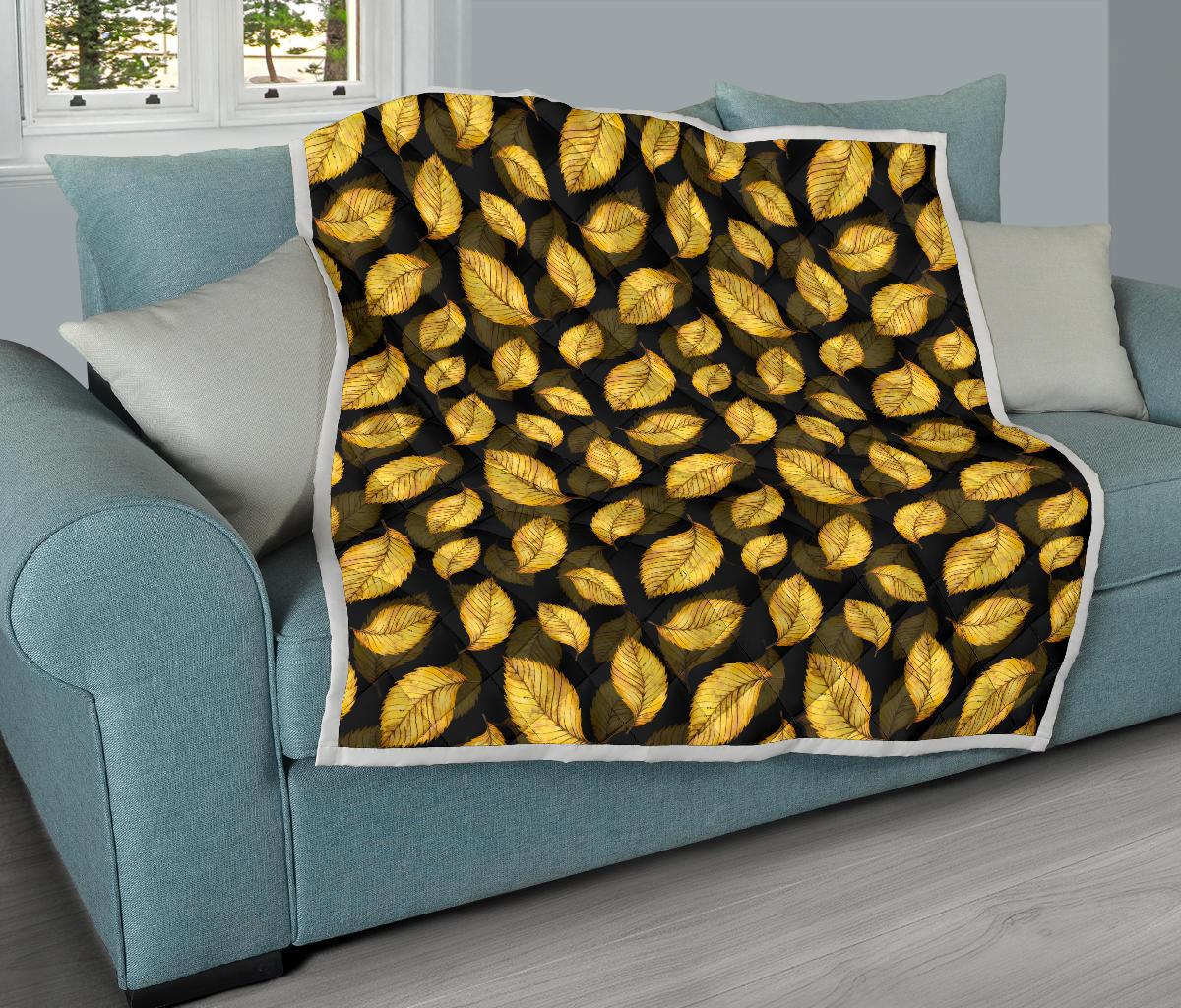 Elm Leave Summer Print Pattern Premium Quilt-JTAMIGO.COM