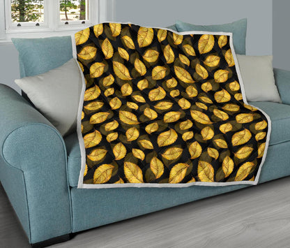 Elm Leave Summer Print Pattern Premium Quilt-JTAMIGO.COM