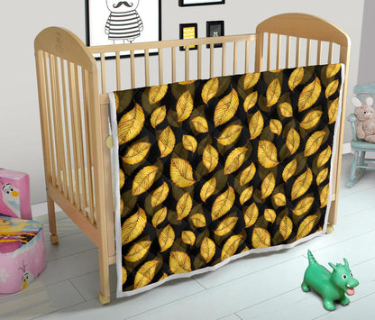 Elm Leave Summer Print Pattern Premium Quilt-JTAMIGO.COM