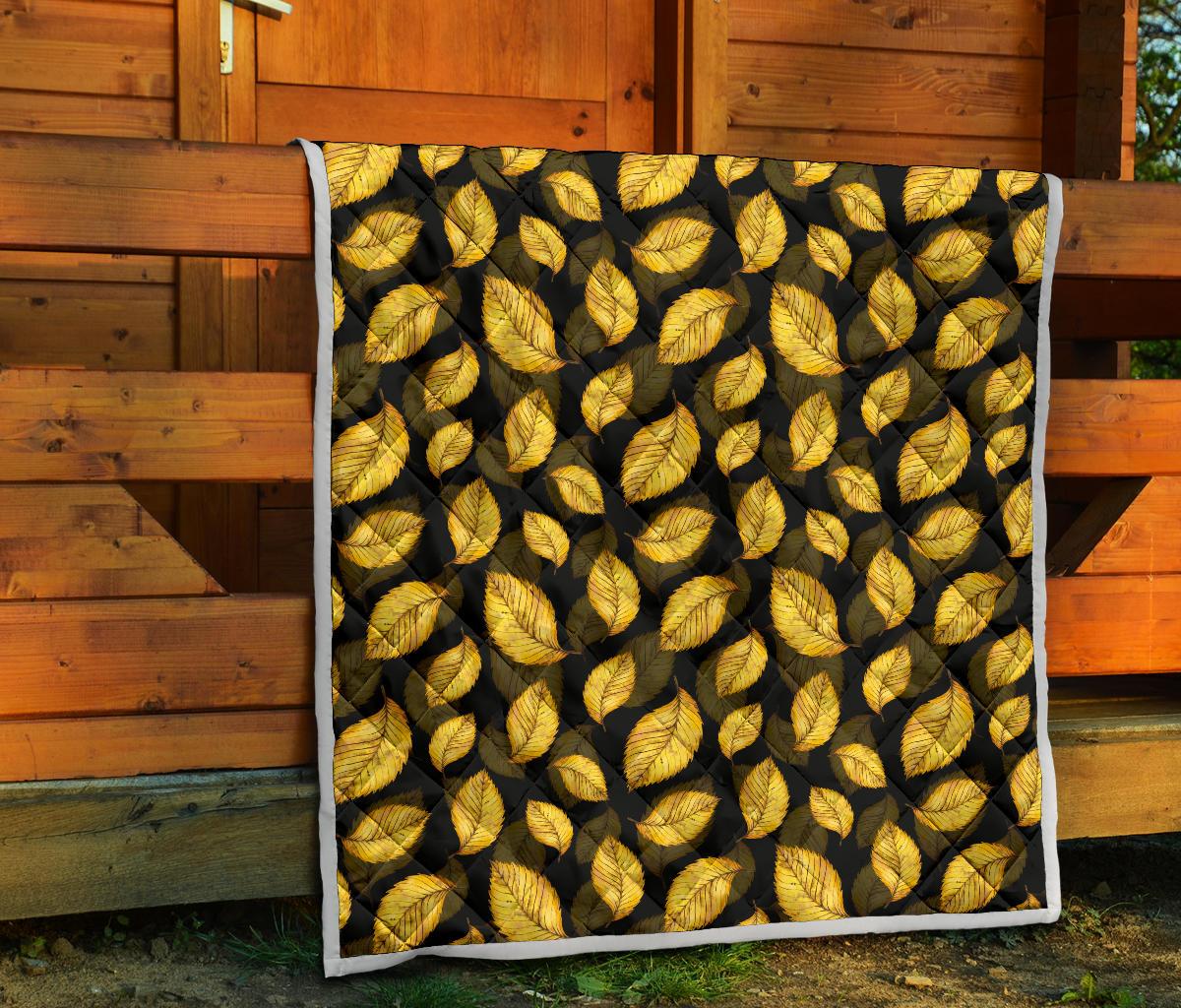Elm Leave Summer Print Pattern Premium Quilt-JTAMIGO.COM