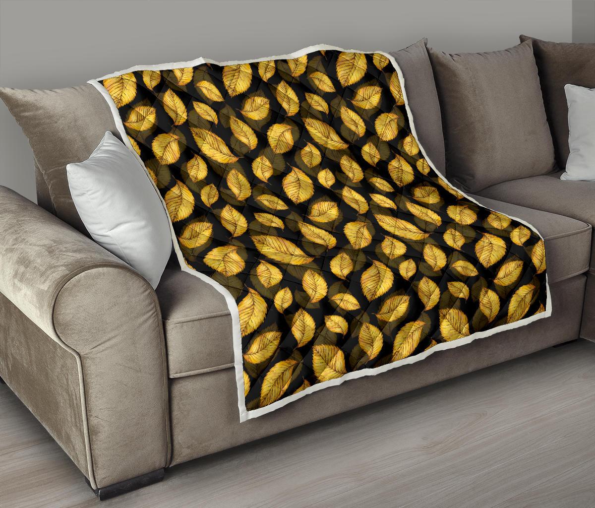 Elm Leave Summer Print Pattern Premium Quilt-JTAMIGO.COM