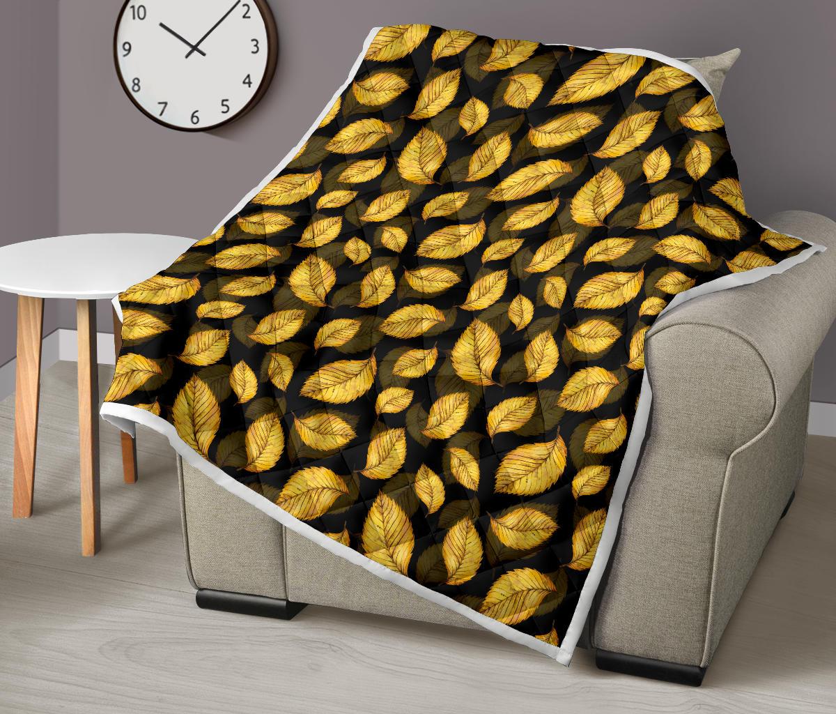 Elm Leave Summer Print Pattern Premium Quilt-JTAMIGO.COM