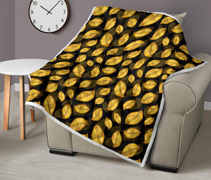 Elm Leave Summer Print Pattern Premium Quilt-JTAMIGO.COM
