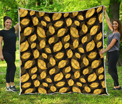 Elm Leave Summer Print Pattern Premium Quilt-JTAMIGO.COM