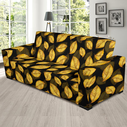 Elm Leave Summer Print Pattern Sofa Slipcover-JTAMIGO.COM