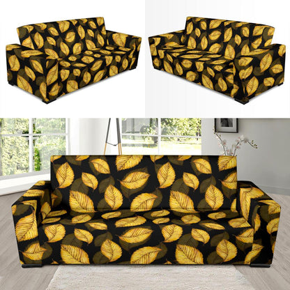 Elm Leave Summer Print Pattern Sofa Slipcover-JTAMIGO.COM