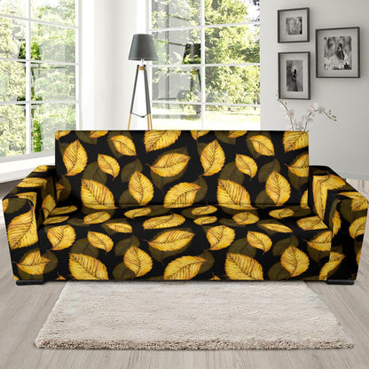 Elm Leave Summer Print Pattern Sofa Slipcover-JTAMIGO.COM