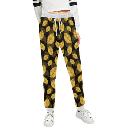 Elm Leave Summer Print Pattern Unisex Casual Sweatpants (Model L11)-JTAMIGO.COM