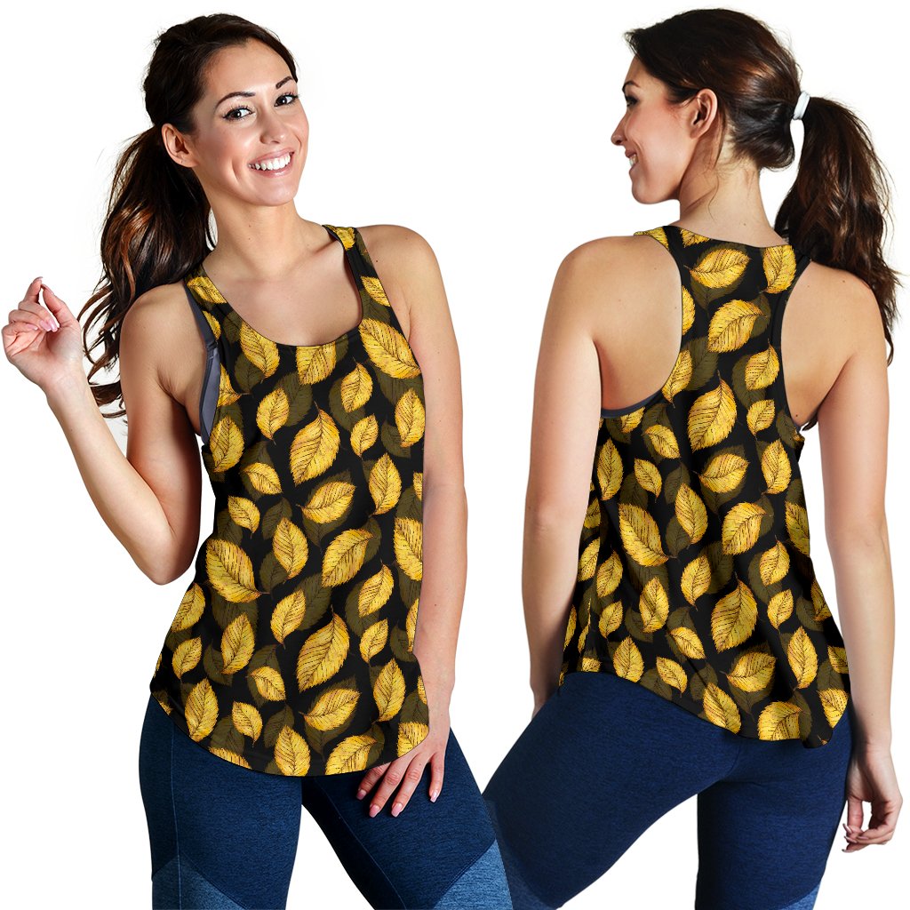 Elm Leave Summer Print Pattern Women Racerback Tank Top