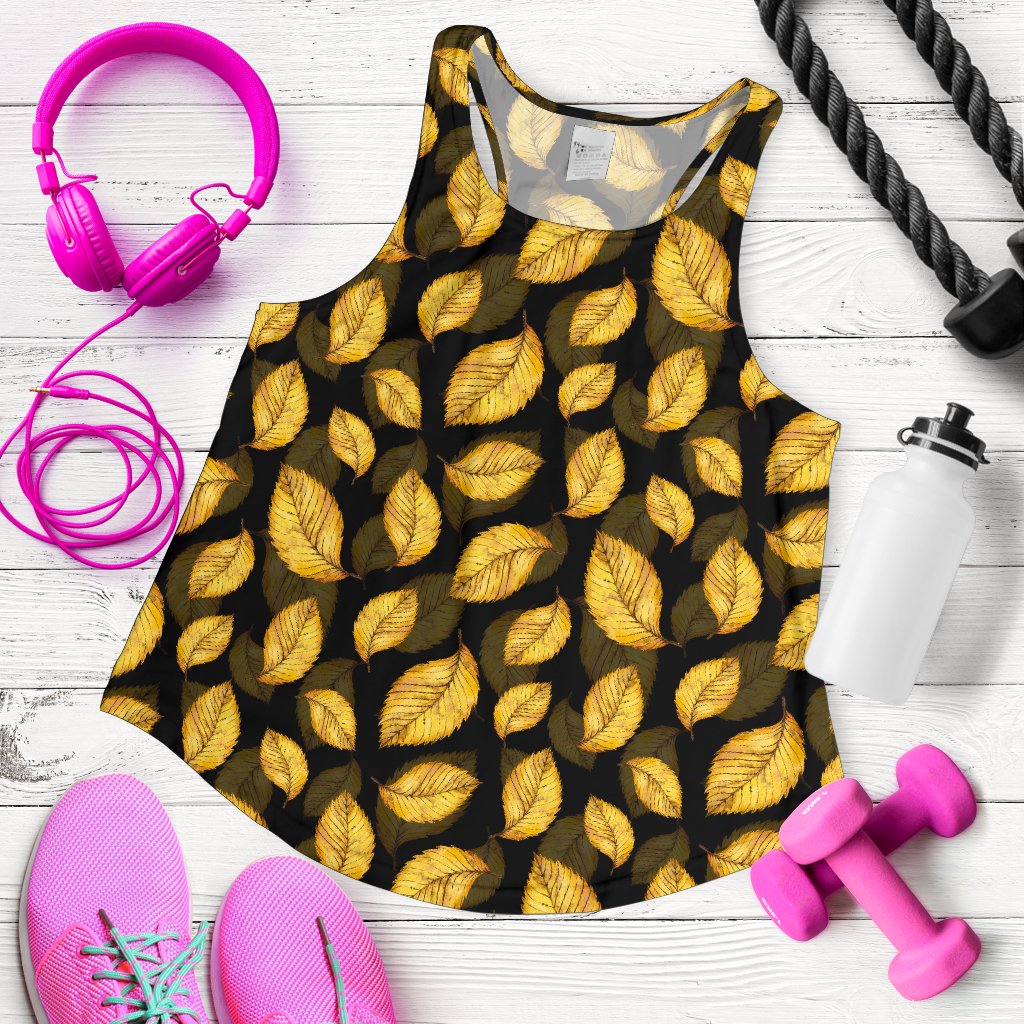 Elm Leave Summer Print Pattern Women Racerback Tank Top